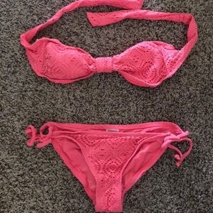 Pink patterned bikini